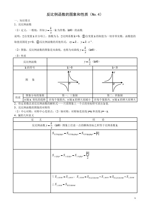 反比例函数的图象和性质