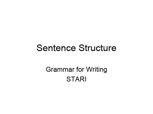 Sentence Structure 