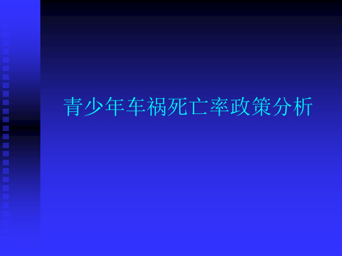 青少年车祸死亡率政策分析