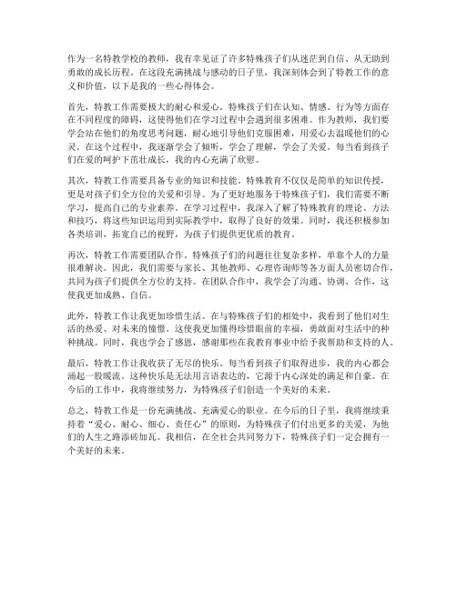 特教学校教师心得体会