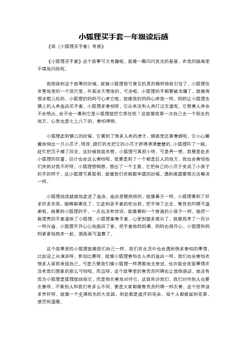 小狐狸买手套一年级读后感