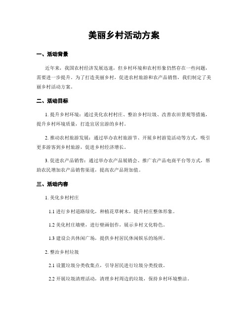 美丽乡村活动方案