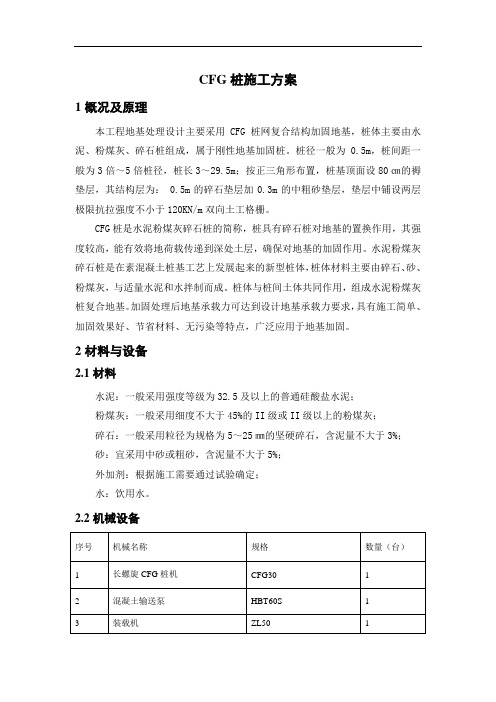 CFG桩施工方案