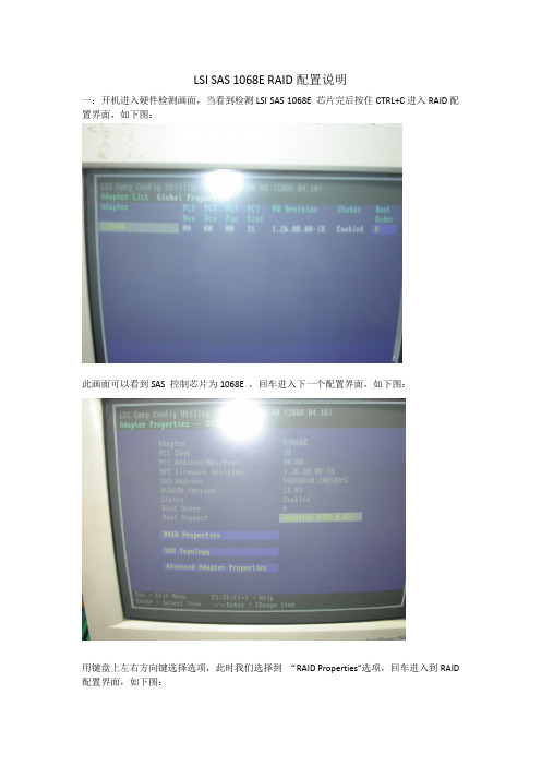 LSI SAS 1068E RAID配置说明