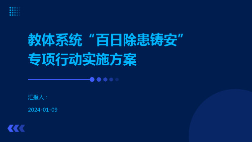 教体系统“百日除患铸安”专项行动实施方案