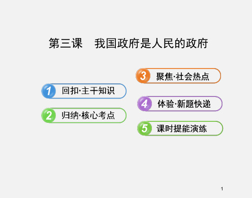 高考政治 一轮复习配套 我国政府是人民的政府