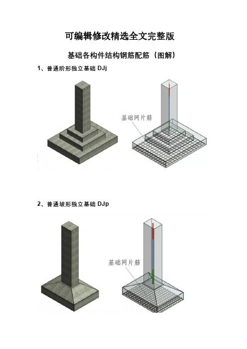 基础各构件结构钢筋配筋(图解)精选全文完整版