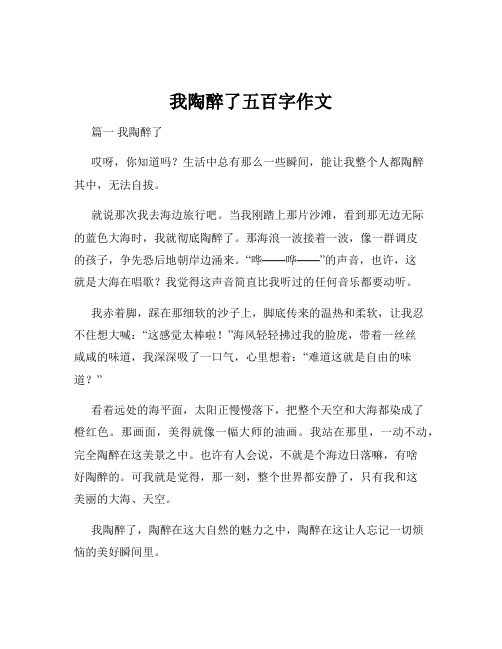 我陶醉了五百字作文