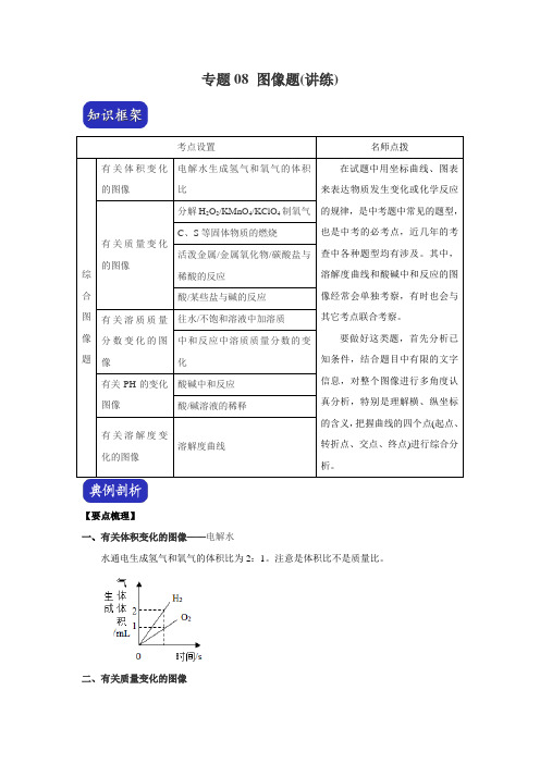 中考化学压轴题：专题08 图像题(讲练)(解析版)