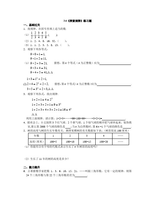 3.6《探索规律》练习题