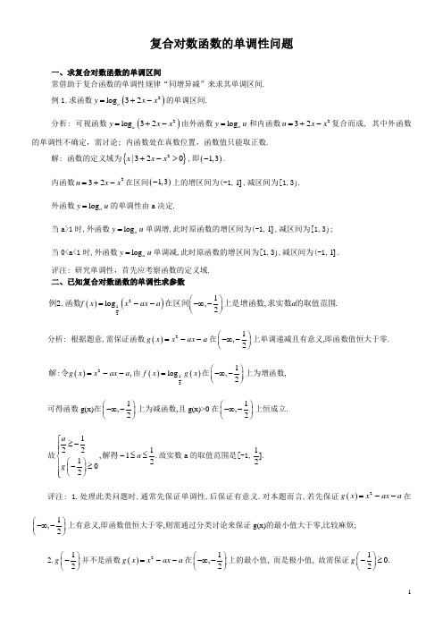 SX2020A042复合对数函数的单调性问题解析