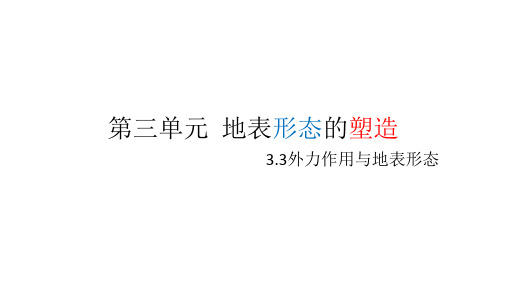 2025届高三地理一轮复习+3.3+外力作用与地表形态+课件