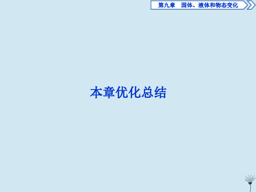 2019_2020学年高中物理第九章固体、液体和物态变化本章优化总结课件新人教版选修3_3