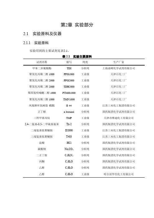 聚氨酯制备