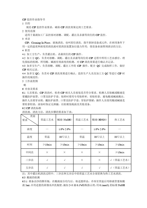 CIP监控作业指导书