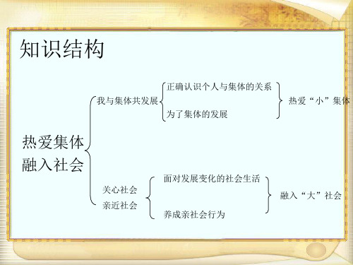 单元热爱集体融入社会复习课件实用版