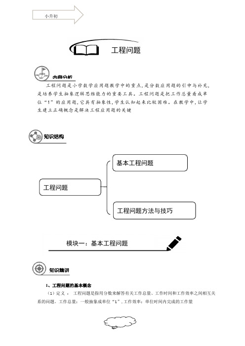 六年级下册数学素材-工程问题