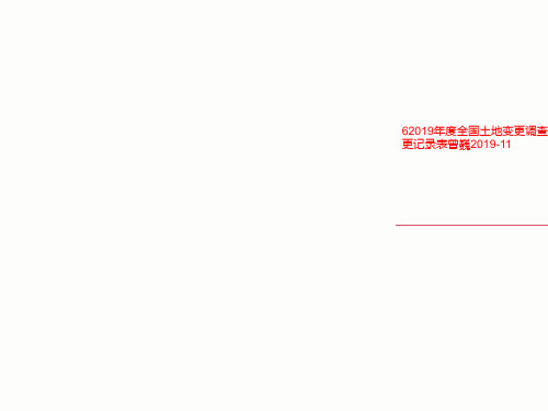 62019年度全国土地变更调查与遥感监测部署培训会变更记录表曾巍2019-11