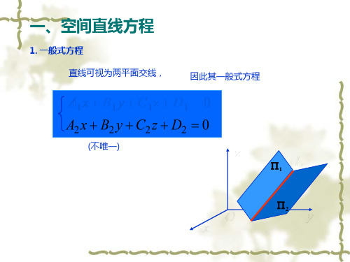 空间直线及其方程