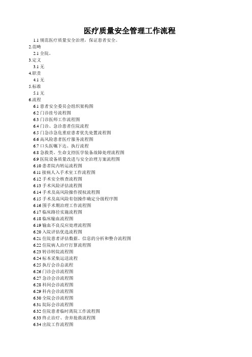 医疗质量安全管理工作流程