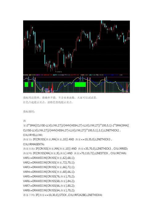 股海捞鱼通达信指标公式源码