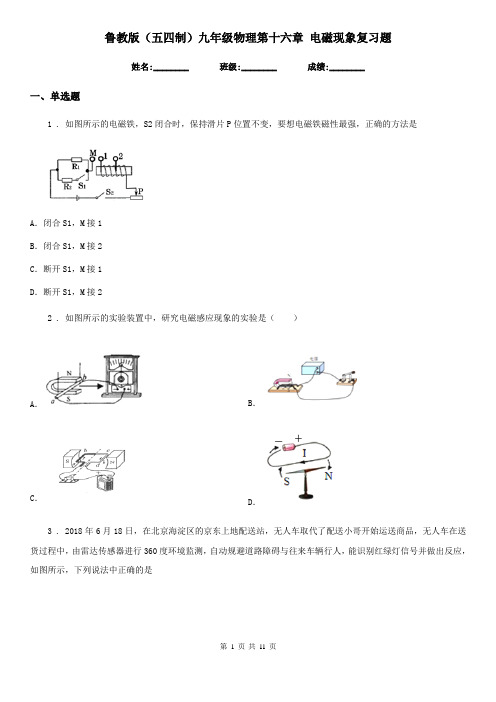 鲁教版(五四制)九年级物理第十六章 电磁现象复习题