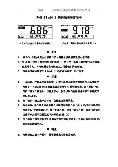 操作指南 PHS-3E酸度计