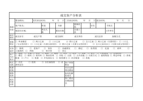 成交客户-分析表