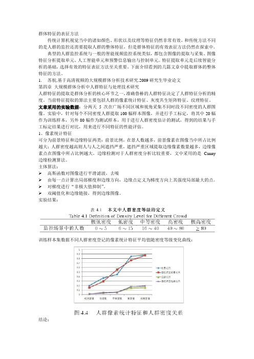 群体特征的表征方法