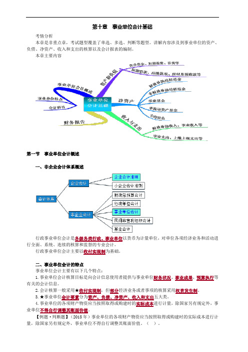 初级会计资格考试辅导第十章 事业单位会计基础