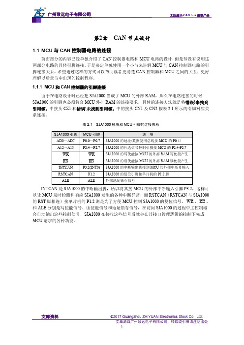 CAN-bus现场总线基础教程【第2章】CAN节点设计-MCU与CAN控制器电路的连接(8)