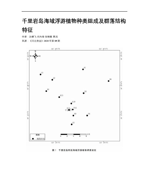 千里岩岛海域浮游植物种类组成及群落结构特征