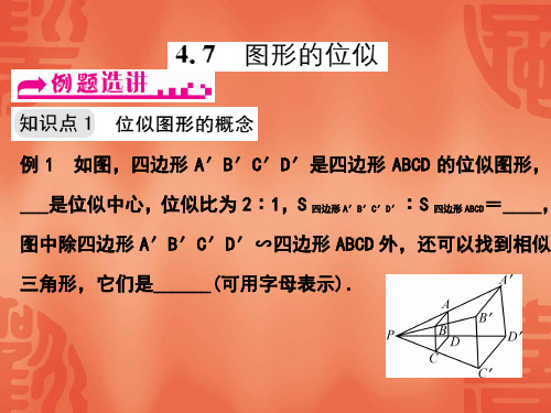 浙教版九年级数学上册课件：4.7 图形的位似