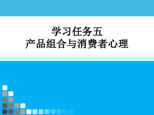 营销心理学 学习任务五 产品组合与消费者心理