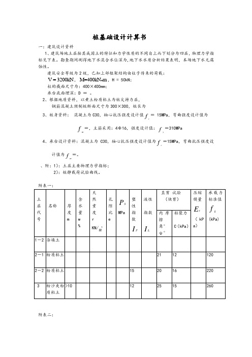 桩基础实例设计计算书