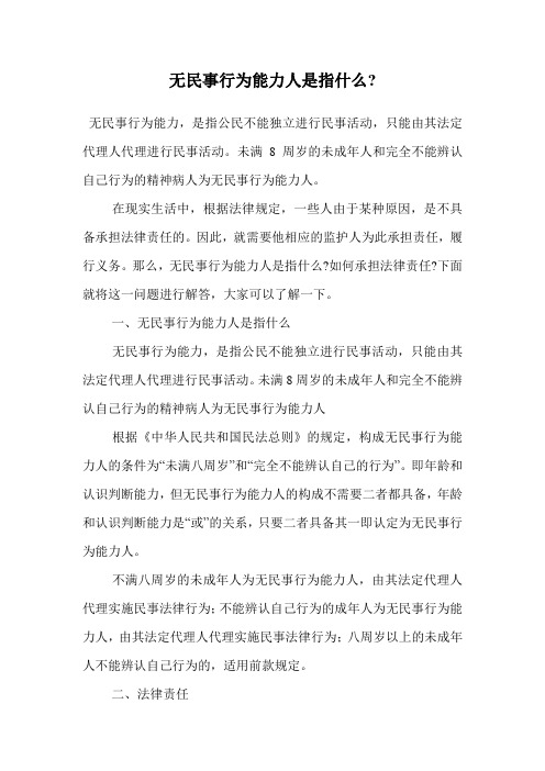 无民事行为能力人是指什么-.doc