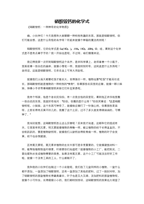 硝酸铵钙的化学式