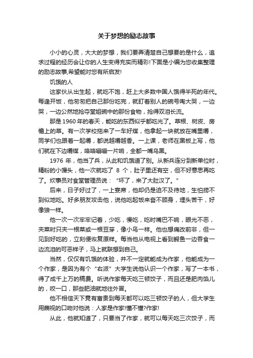 关于梦想的励志故事