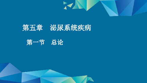 内科护理学泌尿系统疾病总结