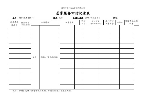 7.5.1-G04-F4居家服务回访记录表