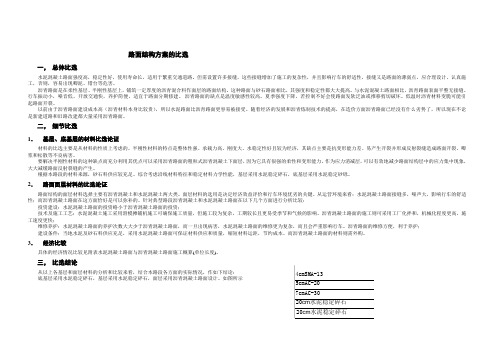 路面结构方案的比选