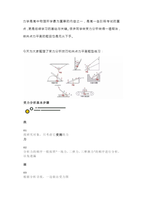 物理受力分析的方法高中