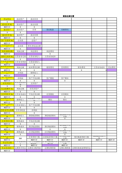 农信社贷款审核 财务报表-公式模板0