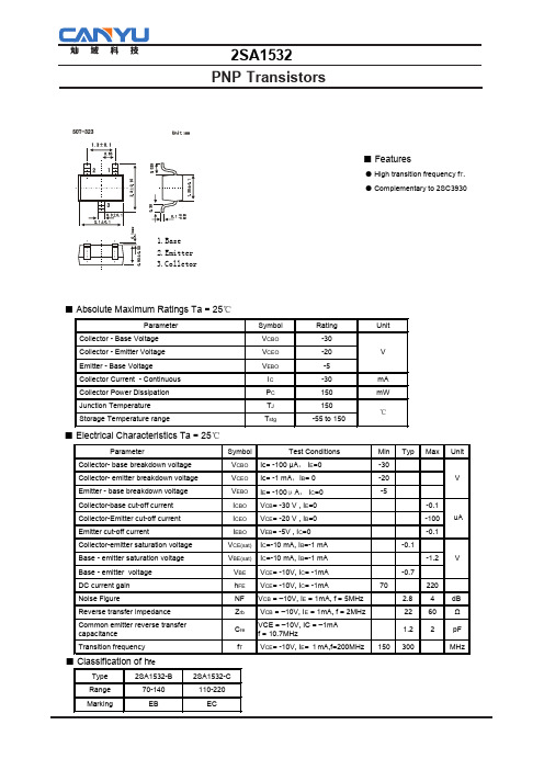 2SA1532 PDF规格书