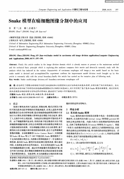 Snake模型在癌细胞图像分割中的应用