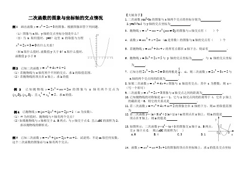 二次函数的图象与坐标轴的交点(新)