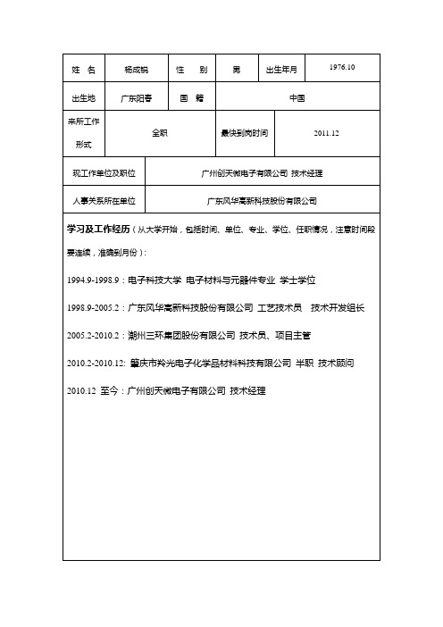 候选人的主要技术成就科技成果及创新点