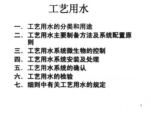 第六部分—工艺用水