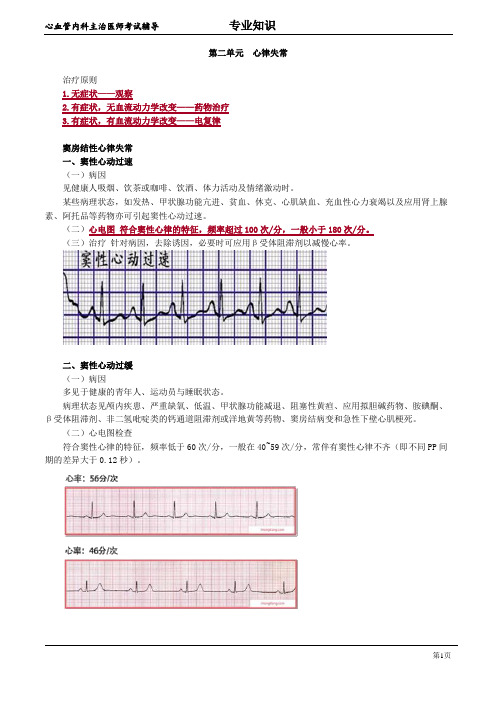 2020年心血管内科主治医师资格笔试冲刺考点解析  (2)：专业知识