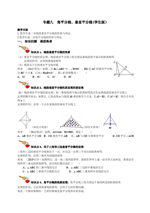 专题九  角平分线.doc(学生版)